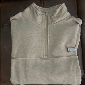 Men's Taupe Zip-Up Sweater